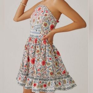 Anthropologie Forever That Girl strapless ruffle dress